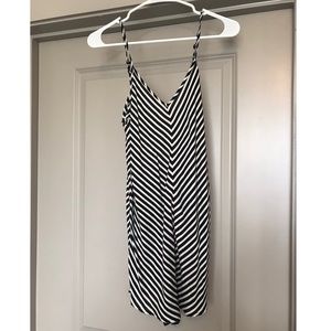 Billabong black and white striped romper